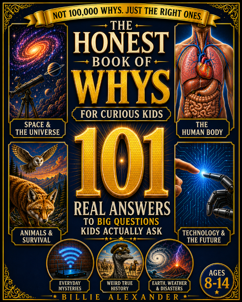 The Honest Book of Whys For Curious Kids by Billie Alexander, book cover